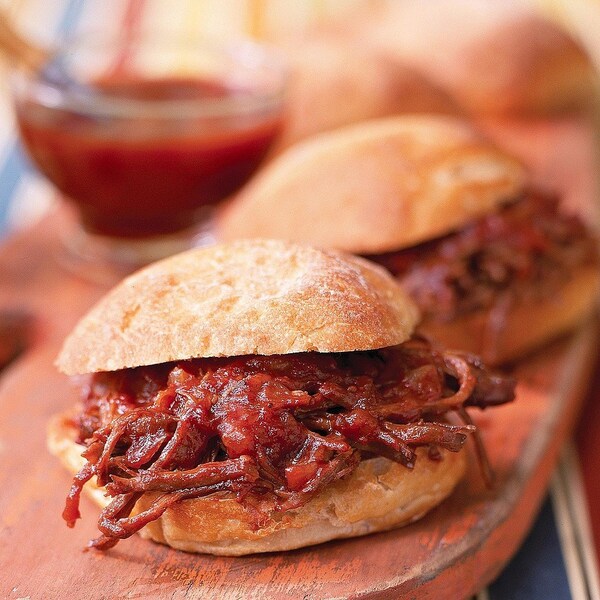 Smoky Slow-Cooker BBQ Brisket Sandwiches