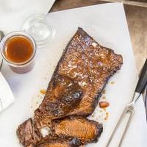 Braised Brisket with Apricot-Bourbon Glaze