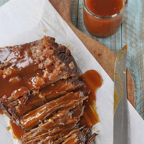 Slow Cooker Sweet & Sour Beef Brisket