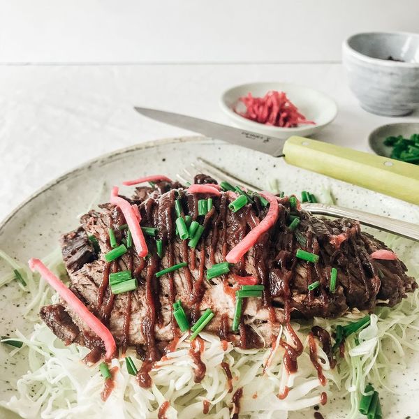 Rosh Hashanah Brisket Braised in a Homemade Japanese Barbecue Sauce