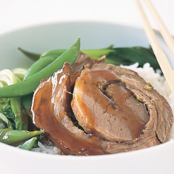 Chinese beef with sweet orange sauce