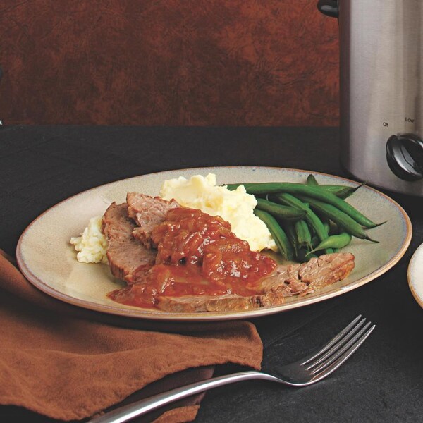 Slow-Cooked Brisket in Onion Gravy