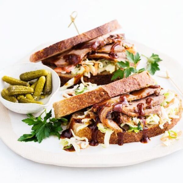 Braised brisket sandwich platter