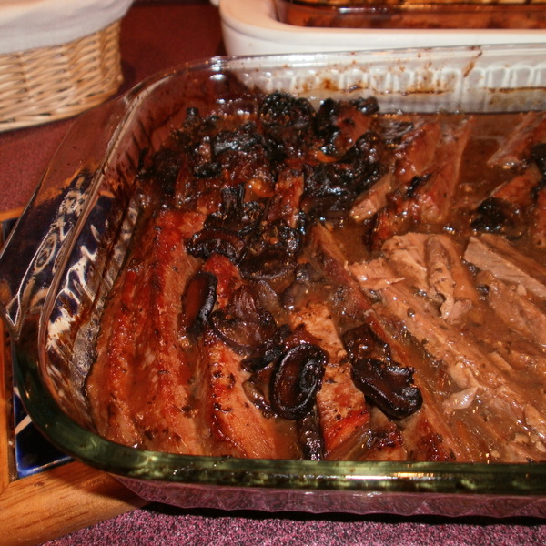 Beef Brisket with Burgundy-Orange Sauce