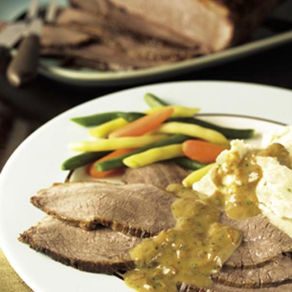 Beer-Braised Brisket With Mustard Sauce