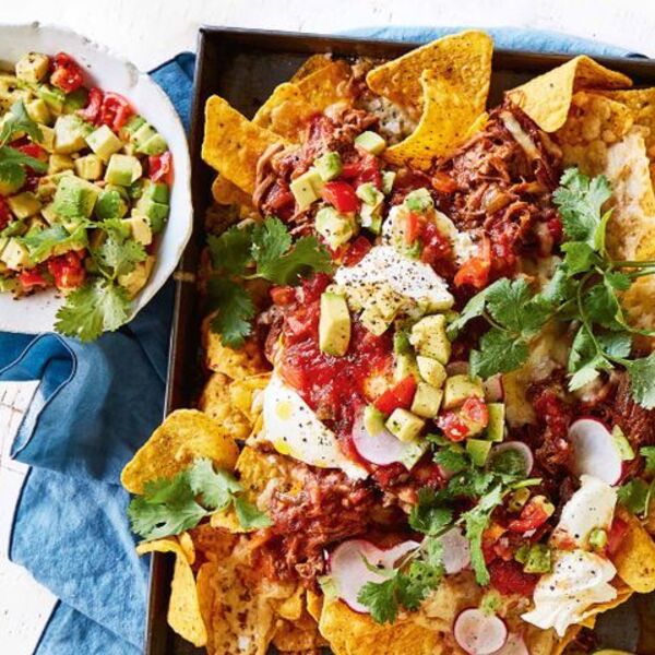 Pulled beef nachos