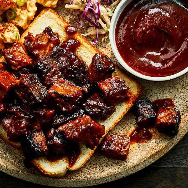 Burnt Ends with Bourbon Sauce