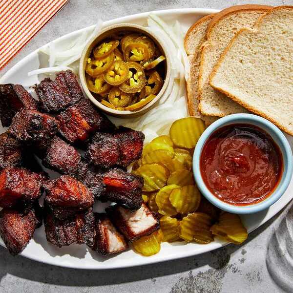 Pork Belly Burnt Ends with Barbecue Sauce